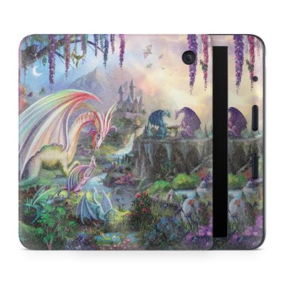 Glossy Glitter E-Reader Skin Compatible with Kobo Libra Colour (2024) - Dragon Paradise - Premium 3M Vinyl Protective Wrap Decal Cover - Easy to Apply | Crafted in The USA by MightySkins