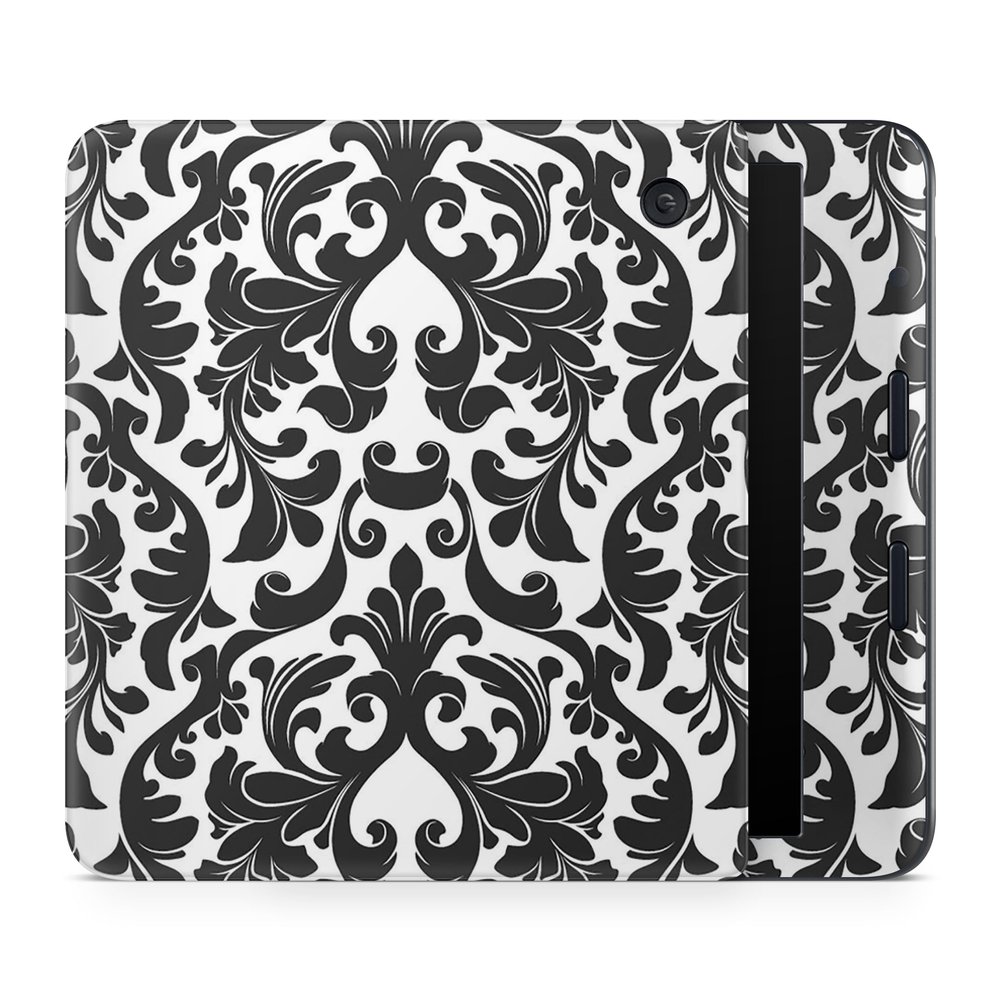 E-Reader Skin Compatible with Kobo Libra Colour (2024) - Black Damask - Premium 3M Vinyl Protective Wrap Decal Cover - Easy to Apply | Crafted in The USA by MightySkins