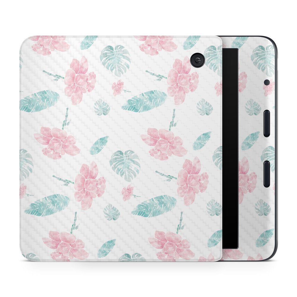 Carbon Fiber E-Reader Skin Compatible with Kobo Libra Colour (2024) - Paper Flowers - Premium 3M Vinyl Protective Wrap Decal Cover - Easy to Apply | Crafted in The USA by MightySkins