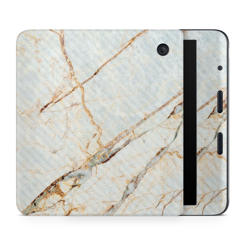 Carbon Fiber E-Reader Skin Compatible with Kobo Libra Colour (2024) - Antique Marble - Premium 3M Vinyl Protective Wrap Decal Cover - Easy to Apply | Crafted in The USA by MightySkins