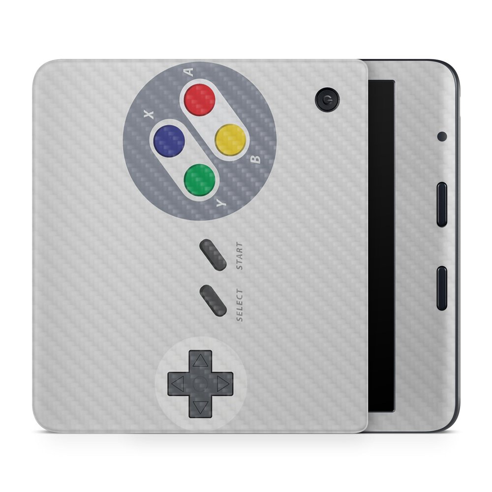 Carbon Fiber E-Reader Skin Compatible with Kobo Libra Colour (2024) - Retro Gamer 1 - Premium 3M Vinyl Protective Wrap Decal Cover - Easy to Apply | Crafted in The USA by MightySkins