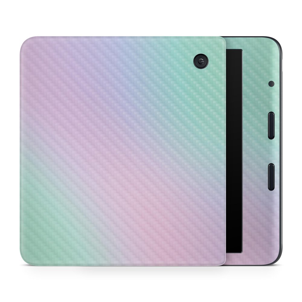 Carbon Fiber E-Reader Skin Compatible with Kobo Libra Colour (2024) - Cotton Candy - Premium 3M Vinyl Protective Wrap Decal Cover - Easy to Apply | Crafted in The USA by MightySkins