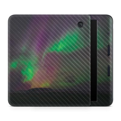 Carbon Fiber E-Reader Skin Compatible with Kobo Libra Colour (2024) - Aurora Borealis - Premium 3M Vinyl Protective Wrap Decal Cover - Easy to Apply | Crafted in The USA by MightySkins