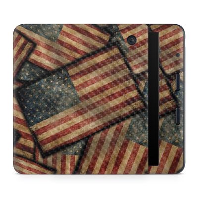 Carbon Fiber E-Reader Skin Compatible with Kobo Libra Colour (2024) - Vintage American - Premium 3M Vinyl Protective Wrap Decal Cover - Easy to Apply | Crafted in The USA by MightySkins