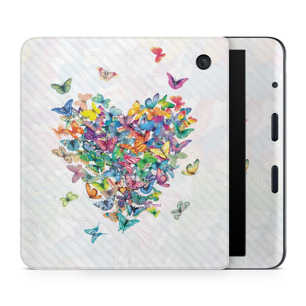 Carbon Fiber E-Reader Skin Compatible with Kobo Libra Colour (2024) - Wildheart - Premium 3M Vinyl Protective Wrap Decal Cover - Easy to Apply | Crafted in The USA by MightySkins
