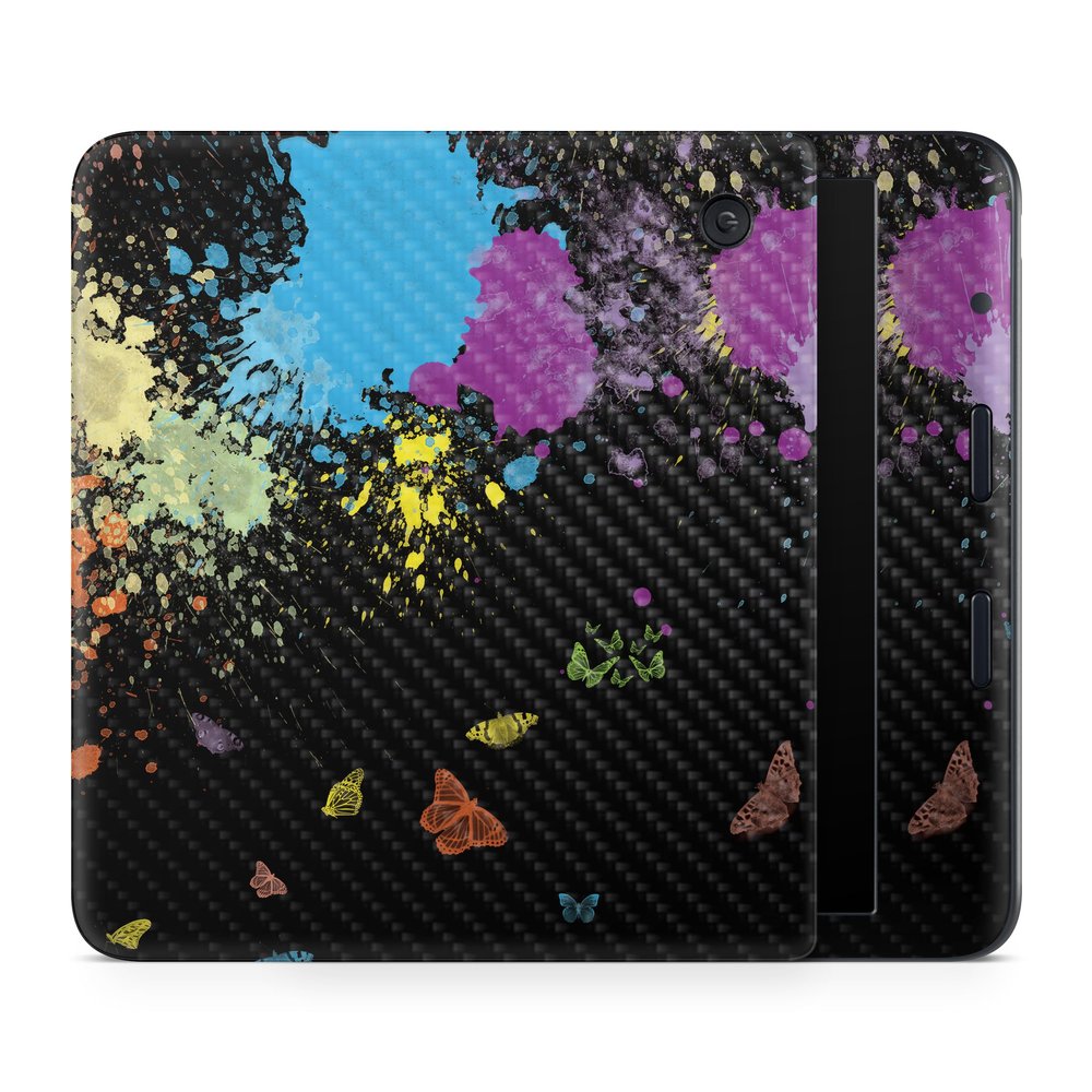 Carbon Fiber E-Reader Skin Compatible with Kobo Libra Colour (2024) - Splatter - Premium 3M Vinyl Protective Wrap Decal Cover - Easy to Apply | Crafted in The USA by MightySkins