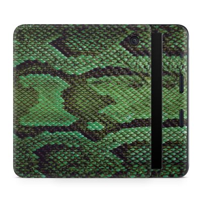 Carbon Fiber E-Reader Skin Compatible with Kobo Libra Colour (2024) - Green Serpent - Premium 3M Vinyl Protective Wrap Decal Cover - Easy to Apply | Crafted in The USA by MightySkins