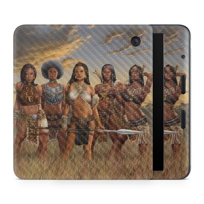 Carbon Fiber E-Reader Skin Compatible with Kobo Libra Colour (2024) - African Queens - Premium 3M Vinyl Protective Wrap Decal Cover - Easy to Apply | Crafted in The USA by MightySkins