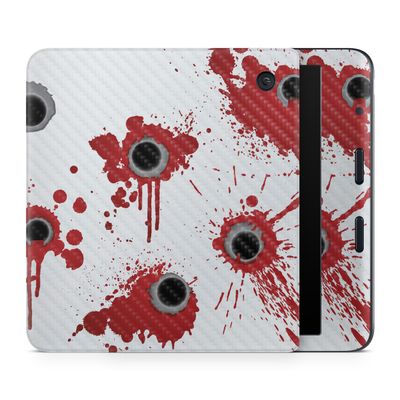 Carbon Fiber E-Reader Skin Compatible with Kobo Libra Colour (2024) - Bullet Holes - Premium 3M Vinyl Protective Wrap Decal Cover - Easy to Apply | Crafted in The USA by MightySkins