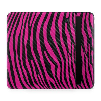 Carbon Fiber E-Reader Skin Compatible with Kobo Libra Colour (2024) - Pink Zebra - Premium 3M Vinyl Protective Wrap Decal Cover - Easy to Apply | Crafted in The USA by MightySkins