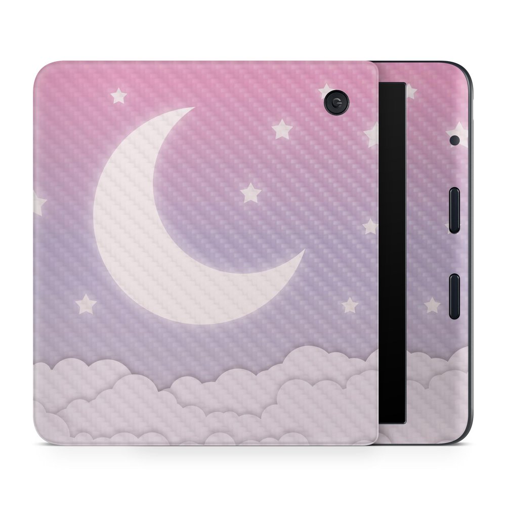 Carbon Fiber E-Reader Skin Compatible with Kobo Libra Colour (2024) - Baby Moon - Premium 3M Vinyl Protective Wrap Decal Cover - Easy to Apply | Crafted in The USA by MightySkins