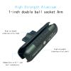 YIMINGYINUO Double Socket Arm Aluminum Compatible with RAM Mounts B Size 1" Ball Components for Bike/Motorcycle/ATV Phone Mount, Car Phone Holder, Dashboard Phone Mount Arm, (Emeralds Medium Arm) view 3