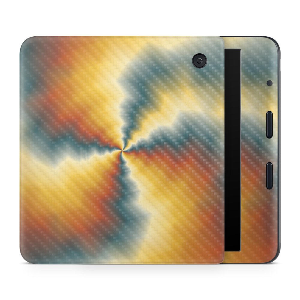 Carbon Fiber E-Reader Skin Compatible with Kobo Libra Colour (2024) - Eye of The Storm - Premium 3M Vinyl Protective Wrap Decal Cover - Easy to Apply | Crafted in The USA by MightySkins