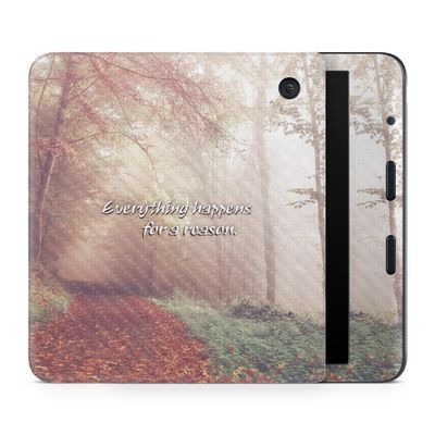 Carbon Fiber E-Reader Skin Compatible with Kobo Libra Colour (2024) - Happens for A Reason - Premium 3M Vinyl Protective Wrap Decal Cover - Easy to Apply | Crafted in The USA by MightySkins