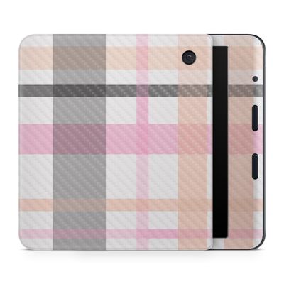 Carbon Fiber E-Reader Skin Compatible with Kobo Libra Colour (2024) - Plaid - Premium 3M Vinyl Protective Wrap Decal Cover - Easy to Apply | Crafted in The USA by MightySkins
