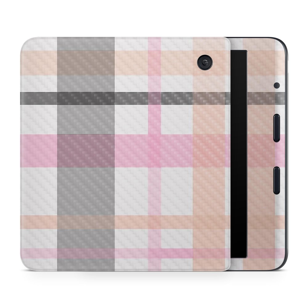 Carbon Fiber E-Reader Skin Compatible with Kobo Libra Colour (2024) - Plaid - Premium 3M Vinyl Protective Wrap Decal Cover - Easy to Apply | Crafted in The USA by MightySkins
