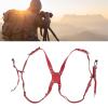 HEEPDD Adjustable Dual Shoulder Leather Camera Strap with Quick Release Buckles for DSLR SLR Photographers (Red) view 3