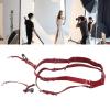 HEEPDD Adjustable Dual Shoulder Leather Camera Strap with Quick Release Buckles for DSLR SLR Photographers (Red) view 4
