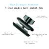 YIMINGYINUO Double Socket Arm Compatible with RAM Mounts B Size 1" Ball Components for Bike/Motorcycle/ATV Phone Mount, Emeralds (Short Arm) view 4