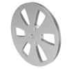 1/4 7 Inch Empty Tape Reel 6 Hole Aluminum Alloy Universal Open Reel Sound Tape Empty Reel for Nab Reel to Reel Tape (Silver) view 1