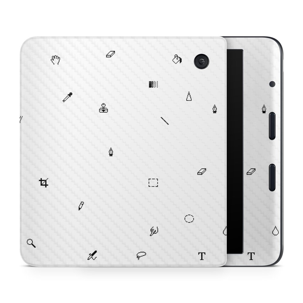 Carbon Fiber E-Reader Skin Compatible with Kobo Libra Colour (2024) - Pixel Pattern - Premium 3M Vinyl Protective Wrap Decal Cover - Easy to Apply | Crafted in The USA by MightySkins
