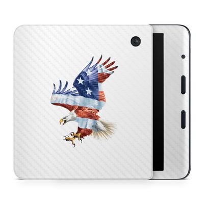 Carbon Fiber E-Reader Skin Compatible with Kobo Libra Colour (2024) - American Eagle - Premium 3M Vinyl Protective Wrap Decal Cover - Easy to Apply | Crafted in The USA by MightySkins