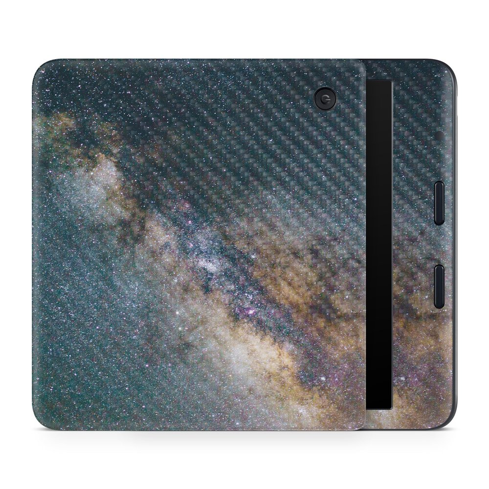 Carbon Fiber E-Reader Skin Compatible with Kobo Libra Colour (2024) - Galactic Landscape - Premium 3M Vinyl Protective Wrap Decal Cover - Easy to Apply | Crafted in The USA by MightySkins