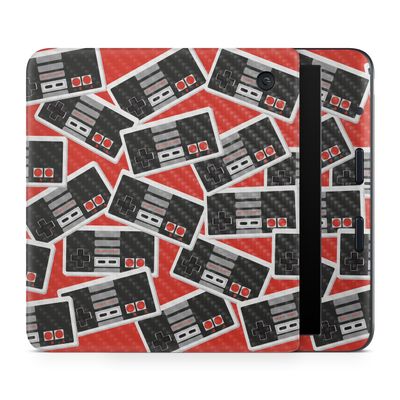 Carbon Fiber E-Reader Skin Compatible with Kobo Libra Colour (2024) - Retro Controllers 3 - Premium 3M Vinyl Protective Wrap Decal Cover - Easy to Apply | Crafted in The USA by MightySkins