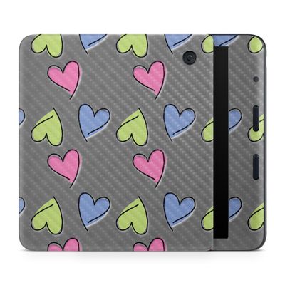 Carbon Fiber E-Reader Skin Compatible with Kobo Libra Colour (2024) - Girly - Premium 3M Vinyl Protective Wrap Decal Cover - Easy to Apply | Crafted in The USA by MightySkins