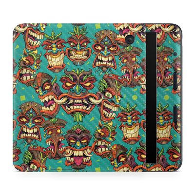 Carbon Fiber E-Reader Skin Compatible with Kobo Libra Colour (2024) - Crazy Tikis - Premium 3M Vinyl Protective Wrap Decal Cover - Easy to Apply | Crafted in The USA by MightySkins