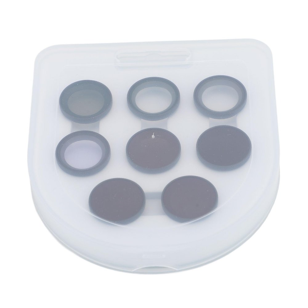 8 in 1 Lens Filter Set, for GO3S Action Camera Optical Glass Aluminum Alloy Action Camera ND8 ND16 ND32 ND64 CPL Filter with Storage Case