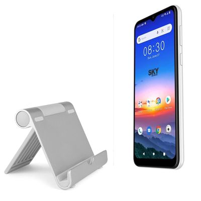 BoxWave Stand and Mount Compatible with Sky Devices Elite A65 - VersaView Aluminum Stand, Portable, Multi Angle Viewing Sturdy
