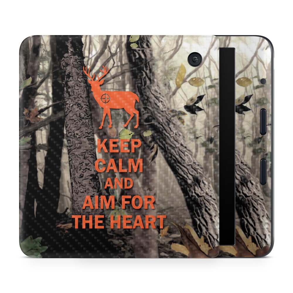 Carbon Fiber E-Reader Skin Compatible with Kobo Libra Colour (2024) - Deer Hunter - Premium 3M Vinyl Protective Wrap Decal Cover - Easy to Apply | Crafted in The USA by MightySkins