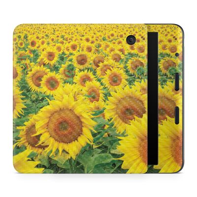 Carbon Fiber E-Reader Skin Compatible with Kobo Libra Colour (2024) - Sunflower Field - Premium 3M Vinyl Protective Wrap Decal Cover - Easy to Apply | Crafted in The USA by MightySkins