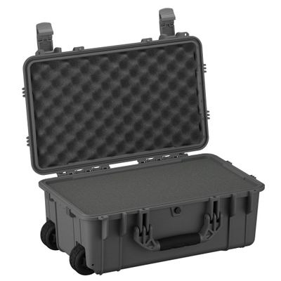 Condition 1 22" Large Rolling Lockable Hard Storage Case with Foam, Model 300, Waterproof Protective Box for Camera, Tactical, Scientific Gear, Made in USA, 21.84"x13.82"x9", Gun Metal Gray
