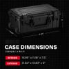Condition 1 22" Large Rolling Lockable Hard Storage Case with Foam, Model 300, Waterproof Protective Box for Camera, Tactical, Scientific Gear, Made in USA, 21.84"x13.82"x9", Gun Metal Gray view 2