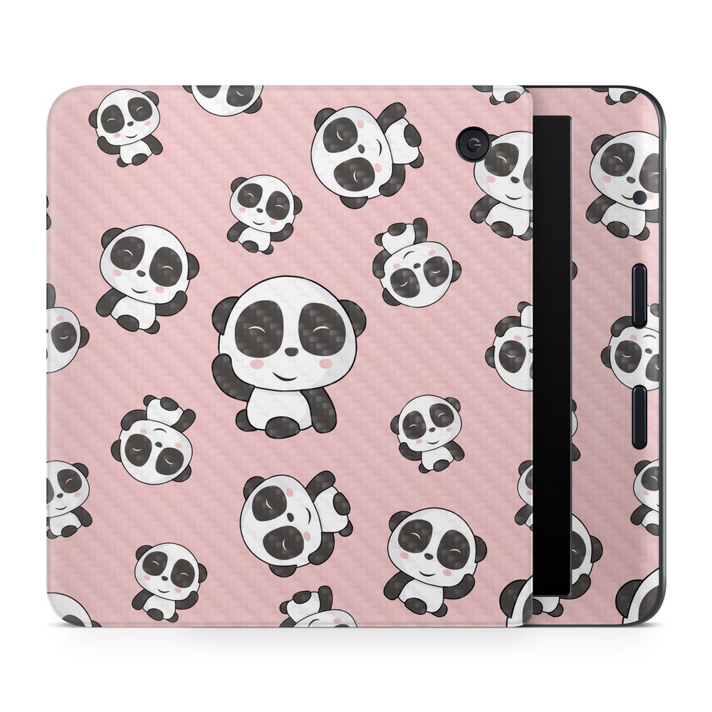 Carbon Fiber E-Reader Skin Compatible with Kobo Libra Colour (2024) - Panda Hello - Premium 3M Vinyl Protective Wrap Decal Cover - Easy to Apply | Crafted in The USA by MightySkins
