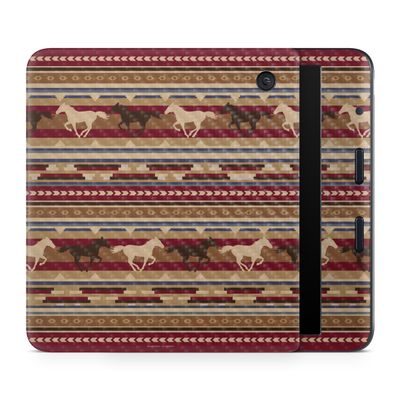 Carbon Fiber E-Reader Skin Compatible with Kobo Libra Colour (2024) - Western Horses - Premium 3M Vinyl Protective Wrap Decal Cover - Easy to Apply | Crafted in The USA by MightySkins