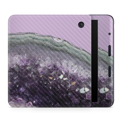 Carbon Fiber E-Reader Skin Compatible with Kobo Libra Colour (2024) - Amethyst Agate - Premium 3M Vinyl Protective Wrap Decal Cover - Easy to Apply | Crafted in The USA by MightySkins