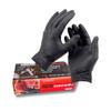Hardcore Carnivore Disposable Nitrile Gloves (50 ct, 5 MIL) Extra Thick, Textured, Food Safe, Latex and Powder -Free, Black, Tear Resistant view 1