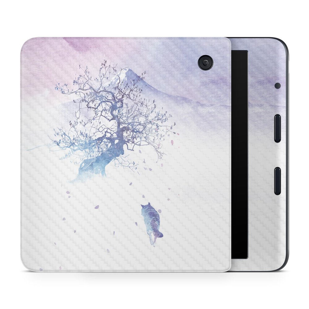 Carbon Fiber E-Reader Skin Compatible with Kobo Libra Colour (2024) - Long Way to Fuji - Premium 3M Vinyl Protective Wrap Decal Cover - Easy to Apply | Crafted in The USA by MightySkins