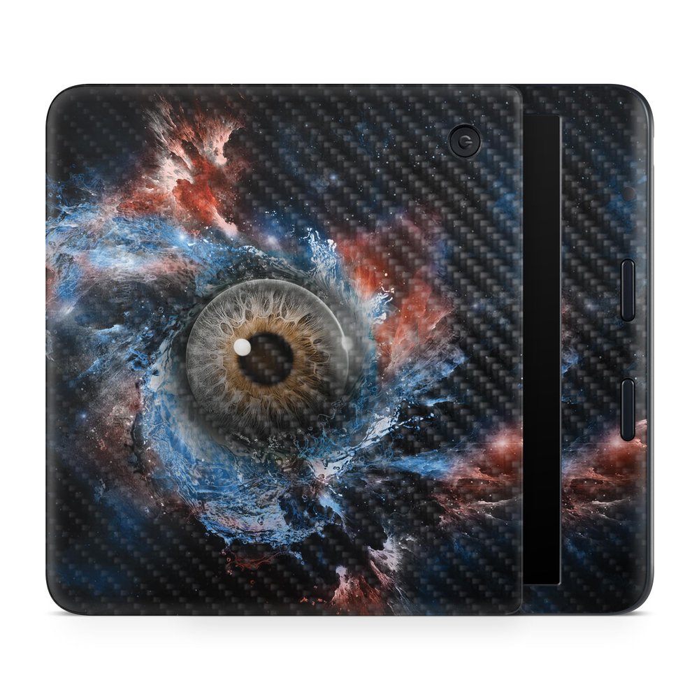 Carbon Fiber E-Reader Skin Compatible with Kobo Libra Colour (2024) - Eye See You - Premium 3M Vinyl Protective Wrap Decal Cover - Easy to Apply | Crafted in The USA by MightySkins