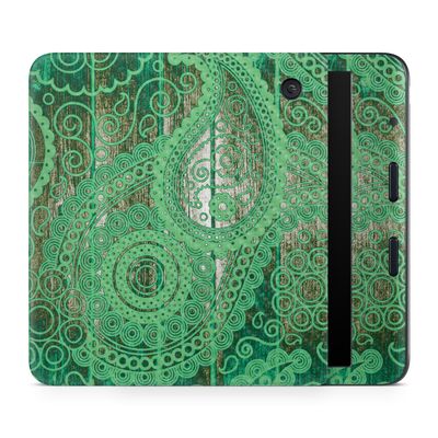Carbon Fiber E-Reader Skin Compatible with Kobo Libra Colour (2024) - Vintage Paisley - Premium 3M Vinyl Protective Wrap Decal Cover - Easy to Apply | Crafted in The USA by MightySkins