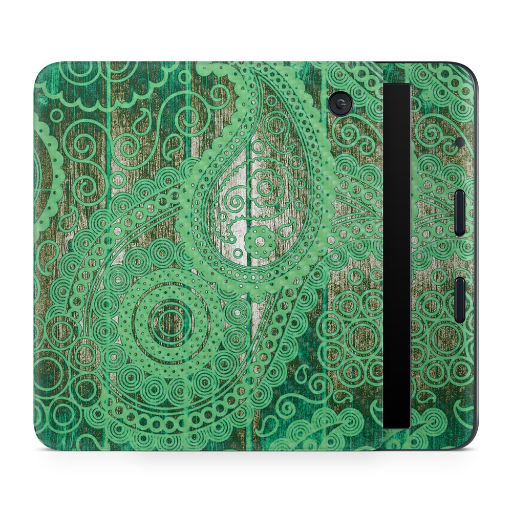 Carbon Fiber E-Reader Skin Compatible with Kobo Libra Colour (2024) - Vintage Paisley - Premium 3M Vinyl Protective Wrap Decal Cover - Easy to Apply | Crafted in The USA by MightySkins