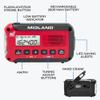 Midland ER50 Emergency Radio with Weather Alert and Flashlight - Hand Crank or Solar Power NOAA Weather Radio for Home or Travel with AM/FM Tuner view 4