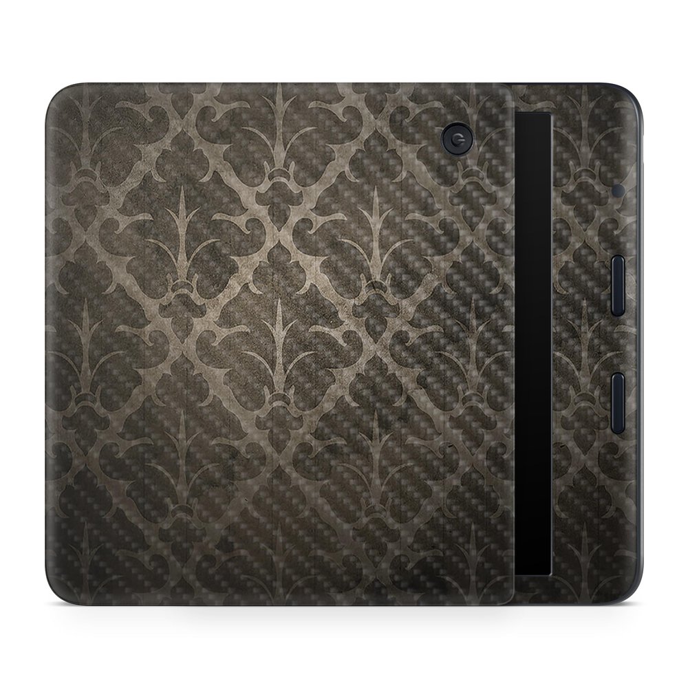 Carbon Fiber E-Reader Skin Compatible with Kobo Libra Colour (2024) - Vintage Elegance - Premium 3M Vinyl Protective Wrap Decal Cover - Easy to Apply | Crafted in The USA by MightySkins