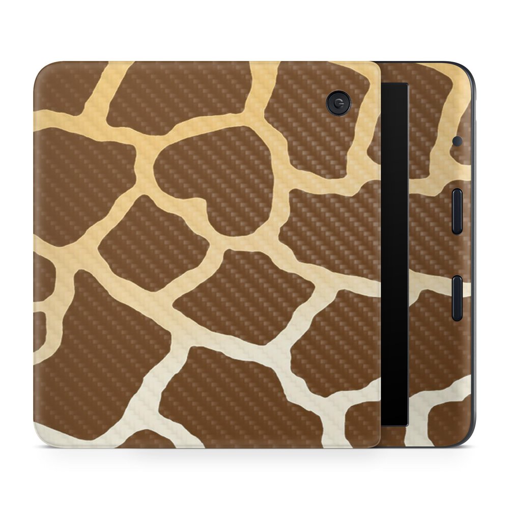 Carbon Fiber E-Reader Skin Compatible with Kobo Libra Colour (2024) - Giraffe - Premium 3M Vinyl Protective Wrap Decal Cover - Easy to Apply | Crafted in The USA by MightySkins