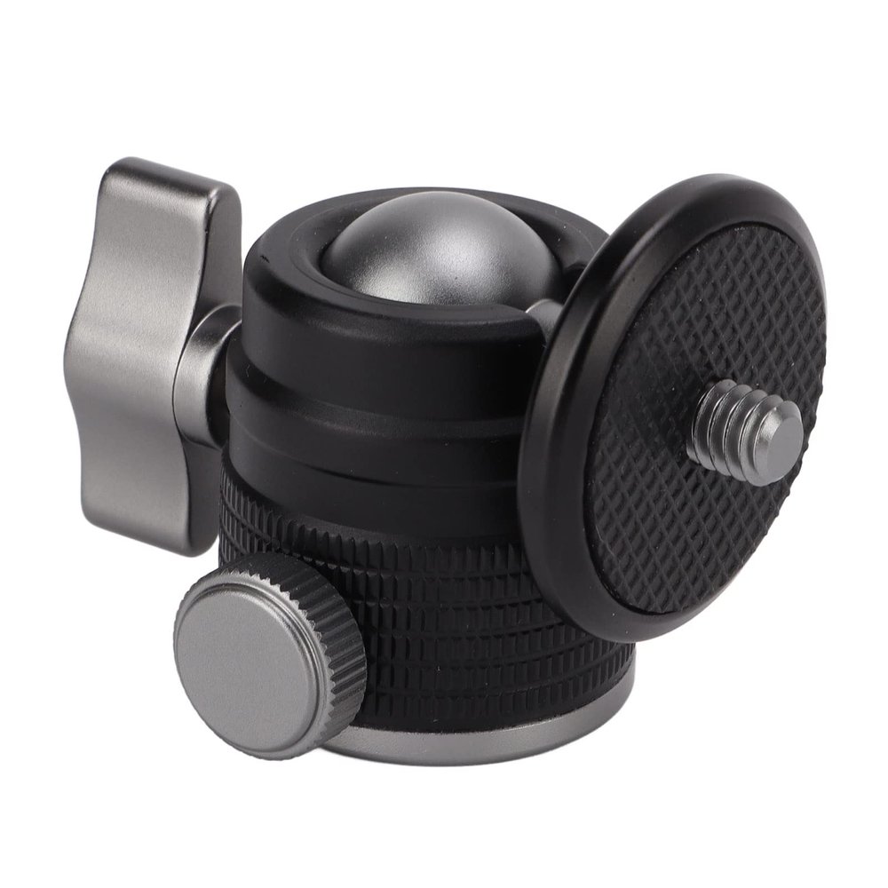 Tripod Ball Head, Tripod Head with 3/8in Screw Hole 360 Degree Rotatable Universal Ball Head Camera Tripod Mount Adapter for SLR Mirrorless Camera