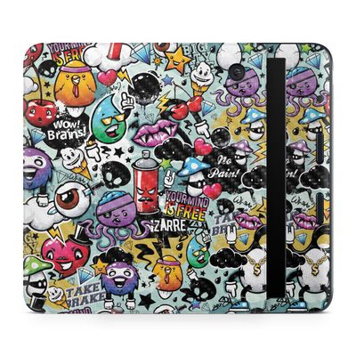 Carbon Fiber E-Reader Skin Compatible with Kobo Libra Colour (2024) - Oddballs - Premium 3M Vinyl Protective Wrap Decal Cover - Easy to Apply | Crafted in The USA by MightySkins