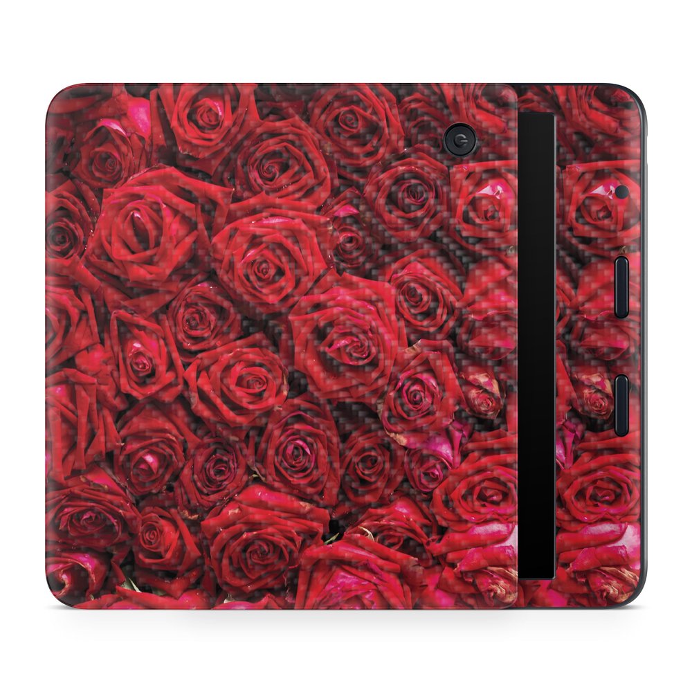 Carbon Fiber E-Reader Skin Compatible with Kobo Libra Colour (2024) - Too Many Roses - Premium 3M Vinyl Protective Wrap Decal Cover - Easy to Apply | Crafted in The USA by MightySkins